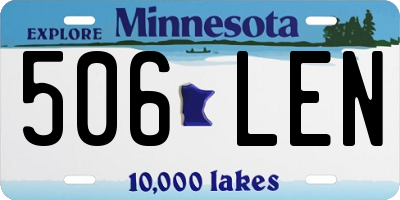MN license plate 506LEN