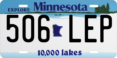 MN license plate 506LEP