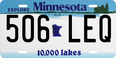 MN license plate 506LEQ