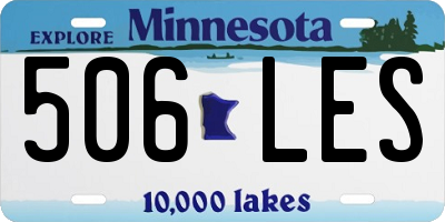 MN license plate 506LES