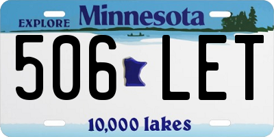 MN license plate 506LET