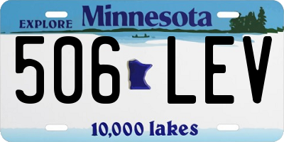 MN license plate 506LEV