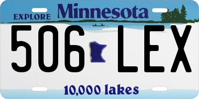 MN license plate 506LEX