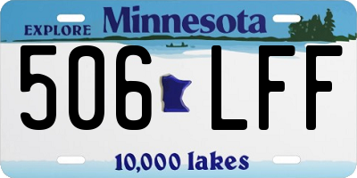 MN license plate 506LFF