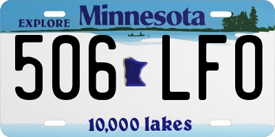 MN license plate 506LFO