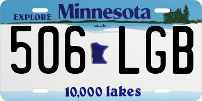 MN license plate 506LGB