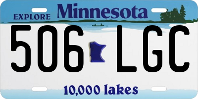 MN license plate 506LGC