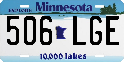 MN license plate 506LGE