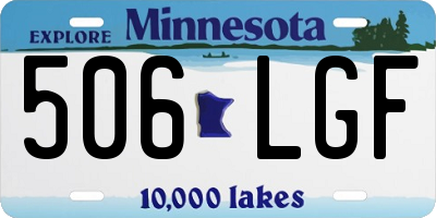 MN license plate 506LGF