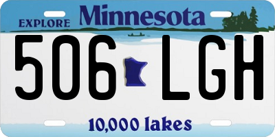 MN license plate 506LGH