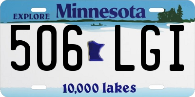 MN license plate 506LGI