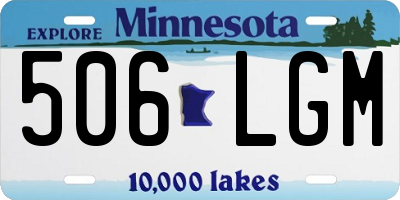 MN license plate 506LGM