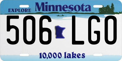 MN license plate 506LGO