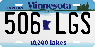 MN license plate 506LGS