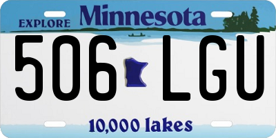 MN license plate 506LGU