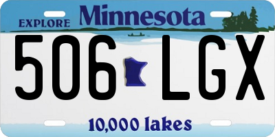MN license plate 506LGX