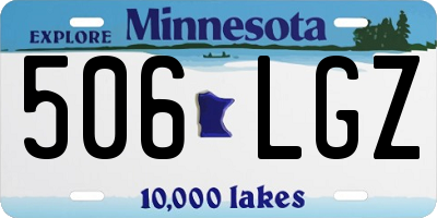 MN license plate 506LGZ