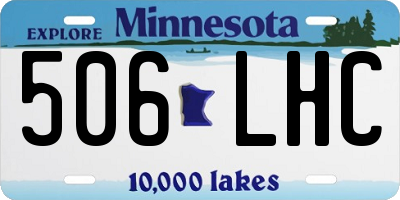 MN license plate 506LHC