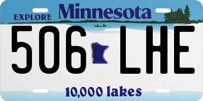 MN license plate 506LHE