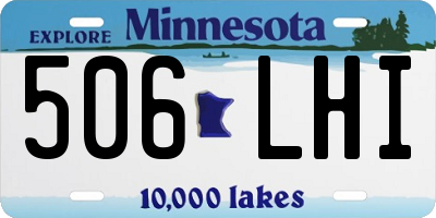 MN license plate 506LHI