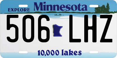MN license plate 506LHZ