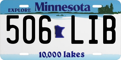 MN license plate 506LIB
