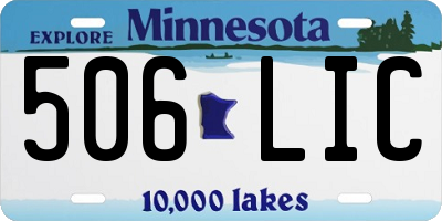 MN license plate 506LIC