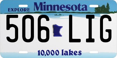 MN license plate 506LIG