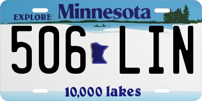 MN license plate 506LIN