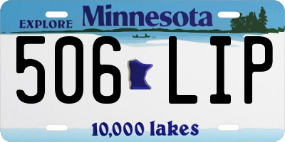 MN license plate 506LIP