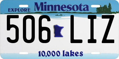 MN license plate 506LIZ