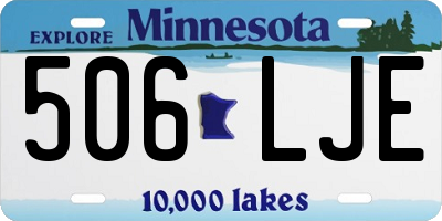 MN license plate 506LJE