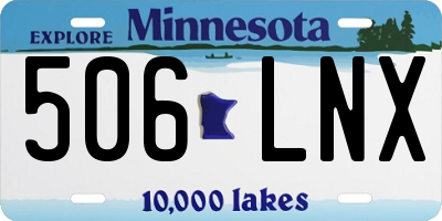 MN license plate 506LNX