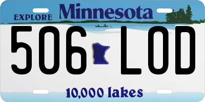 MN license plate 506LOD