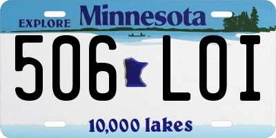 MN license plate 506LOI