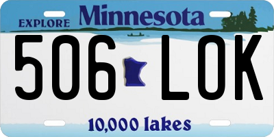 MN license plate 506LOK