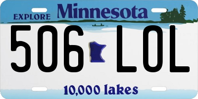MN license plate 506LOL