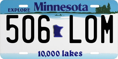 MN license plate 506LOM