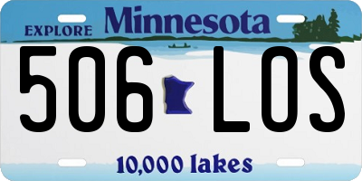 MN license plate 506LOS
