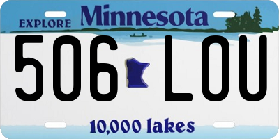 MN license plate 506LOU