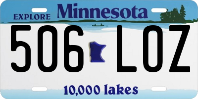 MN license plate 506LOZ