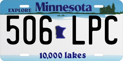 MN license plate 506LPC