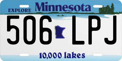 MN license plate 506LPJ