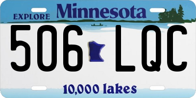 MN license plate 506LQC