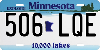 MN license plate 506LQE