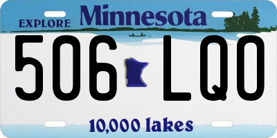 MN license plate 506LQO