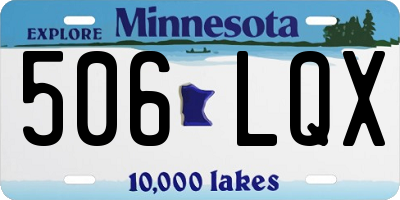 MN license plate 506LQX