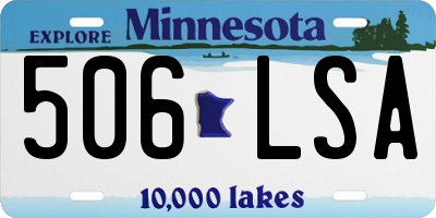 MN license plate 506LSA