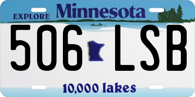 MN license plate 506LSB