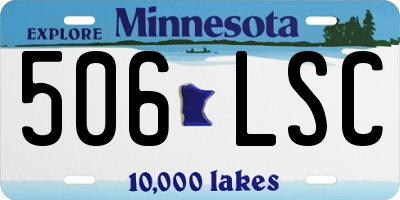 MN license plate 506LSC